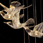 Bird Spiral Long Led Chandelier for Staircase and Foyer - Gold6 LightsCool white 6000KBlushlighting