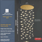 Bird Spiral Long Led Chandelier for Staircase and Foyer - Gold6 LightsCool white 6000KBlushlighting