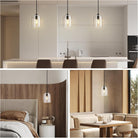 Black Crystal Modern Pendant Light with Adjustable 78‑Inch Height - 3 - Black - 5in - 1PC - RodsBlushlighting