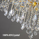 Black Large K9 Crystal Chandelier 18-Lighting Maria Theresa Chandeliers Luxury Modern High Ceiling Candle Chandelier Pendant Light Fixture 41" for Living Room, Dining, Foyer, Staircase, Entryway