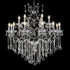 Black Large K9 Crystal Chandelier 18-Lighting Maria Theresa Chandeliers Luxury Modern High Ceiling Candle Chandelier Pendant Light Fixture 41" for Living Room, Dining, Foyer, Staircase, Entryway