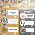 Black Large K9 Crystal Chandelier 18-Lighting Maria Theresa Chandeliers Luxury Modern High Ceiling Candle Chandelier Pendant Light Fixture 41" for Living Room, Dining, Foyer, Staircase, Entryway