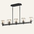 Black Round 36" K9 Crystal Chandelier with Adjustable Height - Black - Round - 36inBlushlighting