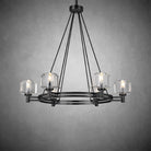 Black Round Crystal Chandelier, 36" K9 Crystal Chandeliers for Dining Room - Blushlighting