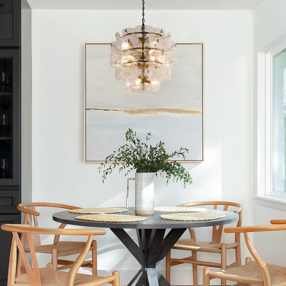 Blaire Round Chandelier - BrownBlushlighting