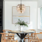 Blaire Round Chandelier - BrownBlushlighting