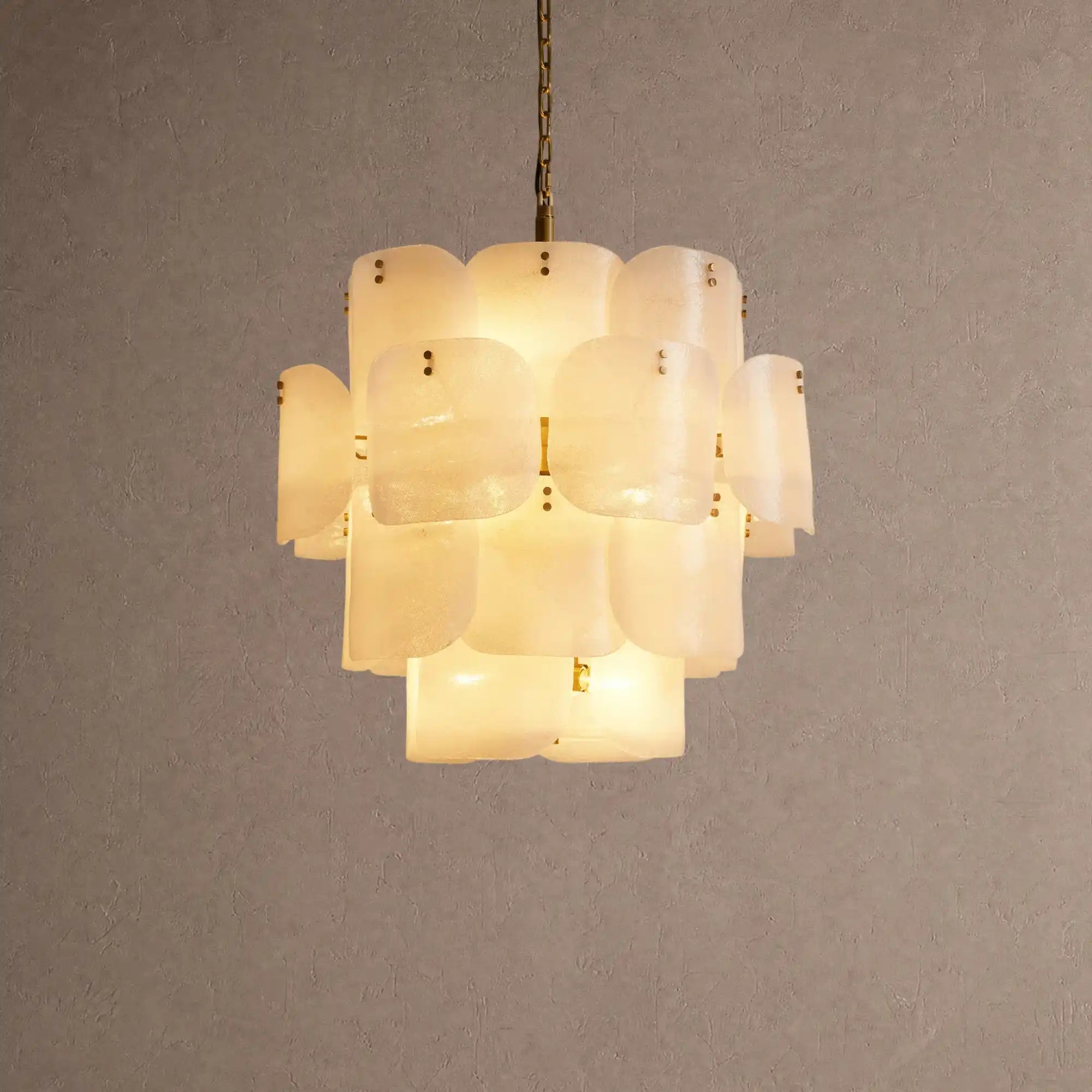 Blaire Round Chandelier - WhiteBlushlighting