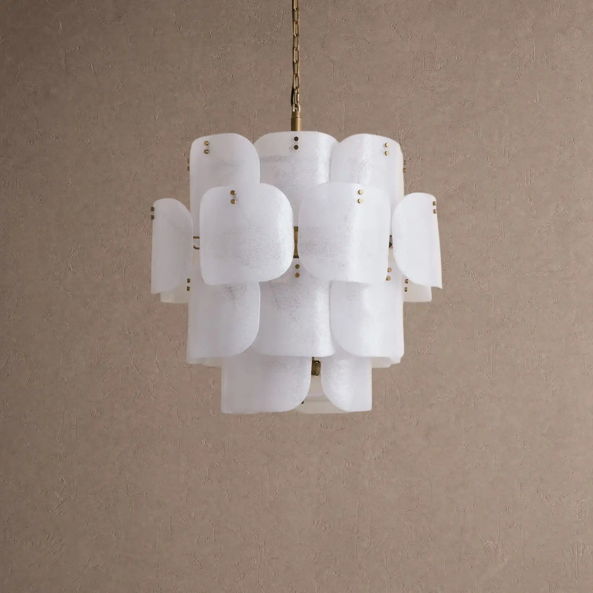 Blaire Round Chandelier - WhiteBlushlighting