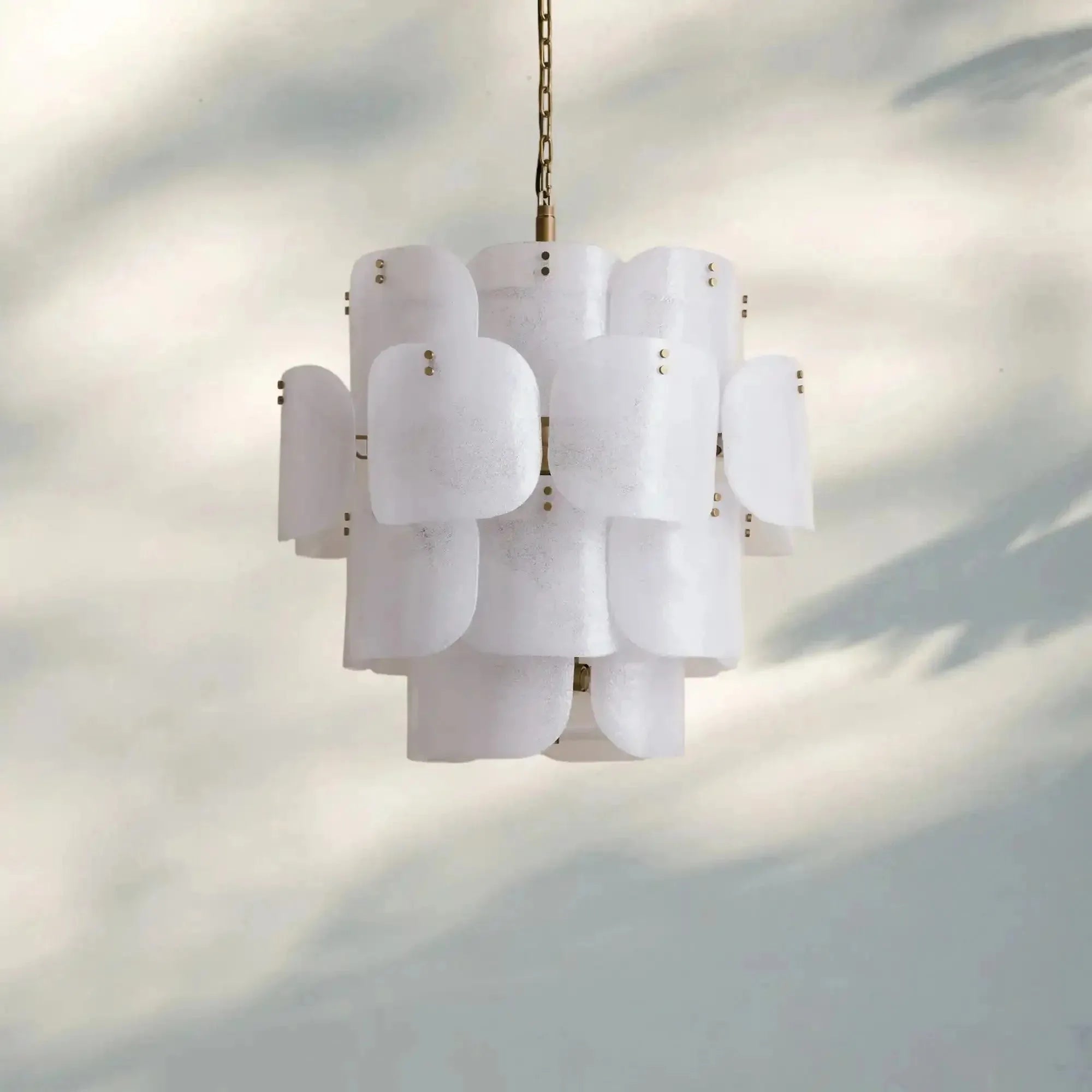 Blaire Round Chandelier - WhiteBlushlighting