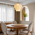 Blaire Round Chandelier - WhiteBlushlighting