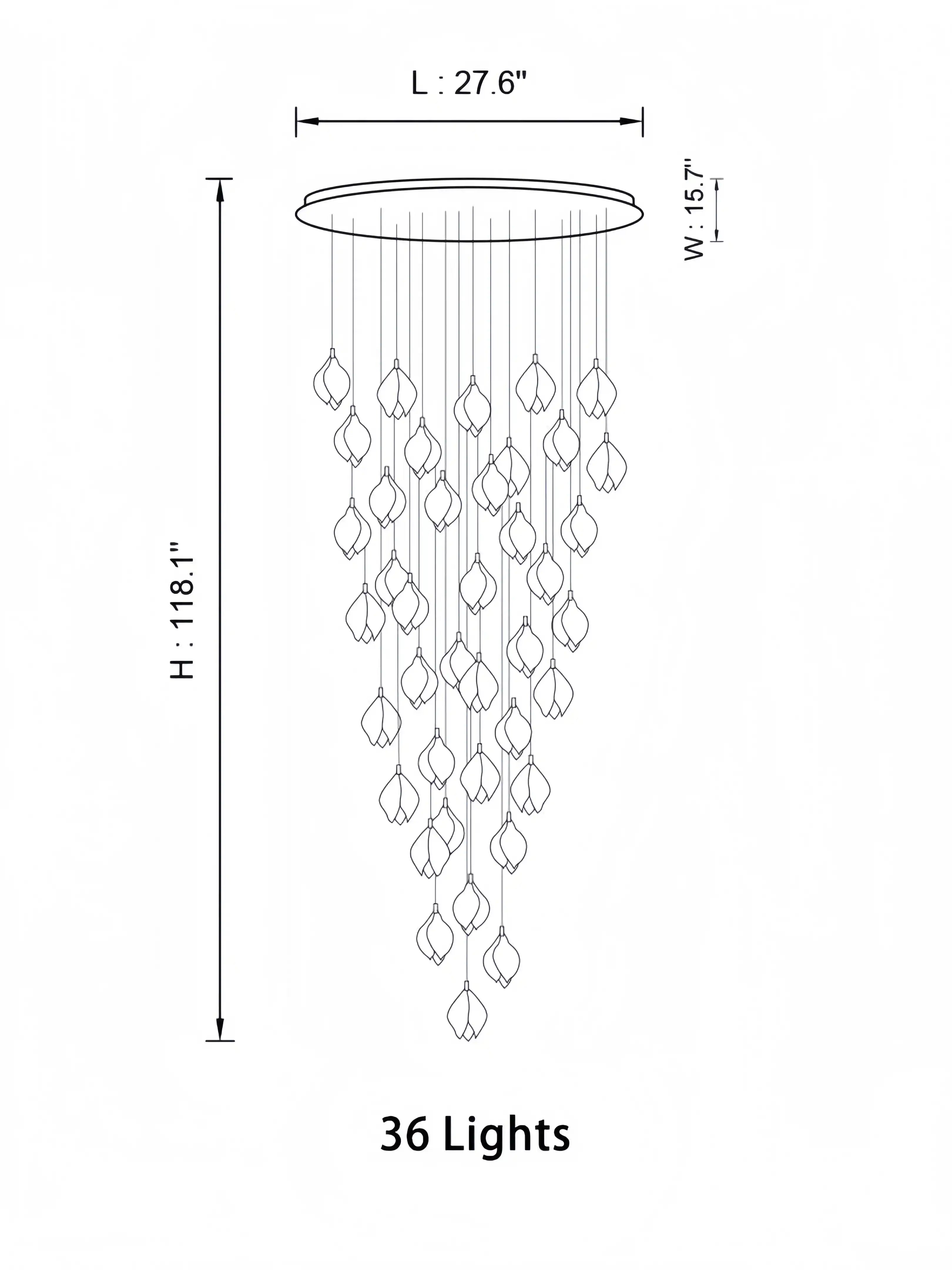 Bloom Chandelier-Blushlighting