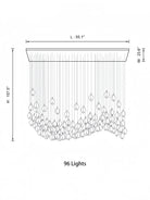 Bloom Chandelier - 26 Lights | Ellipse styleEmitting White LightingBlushlighting