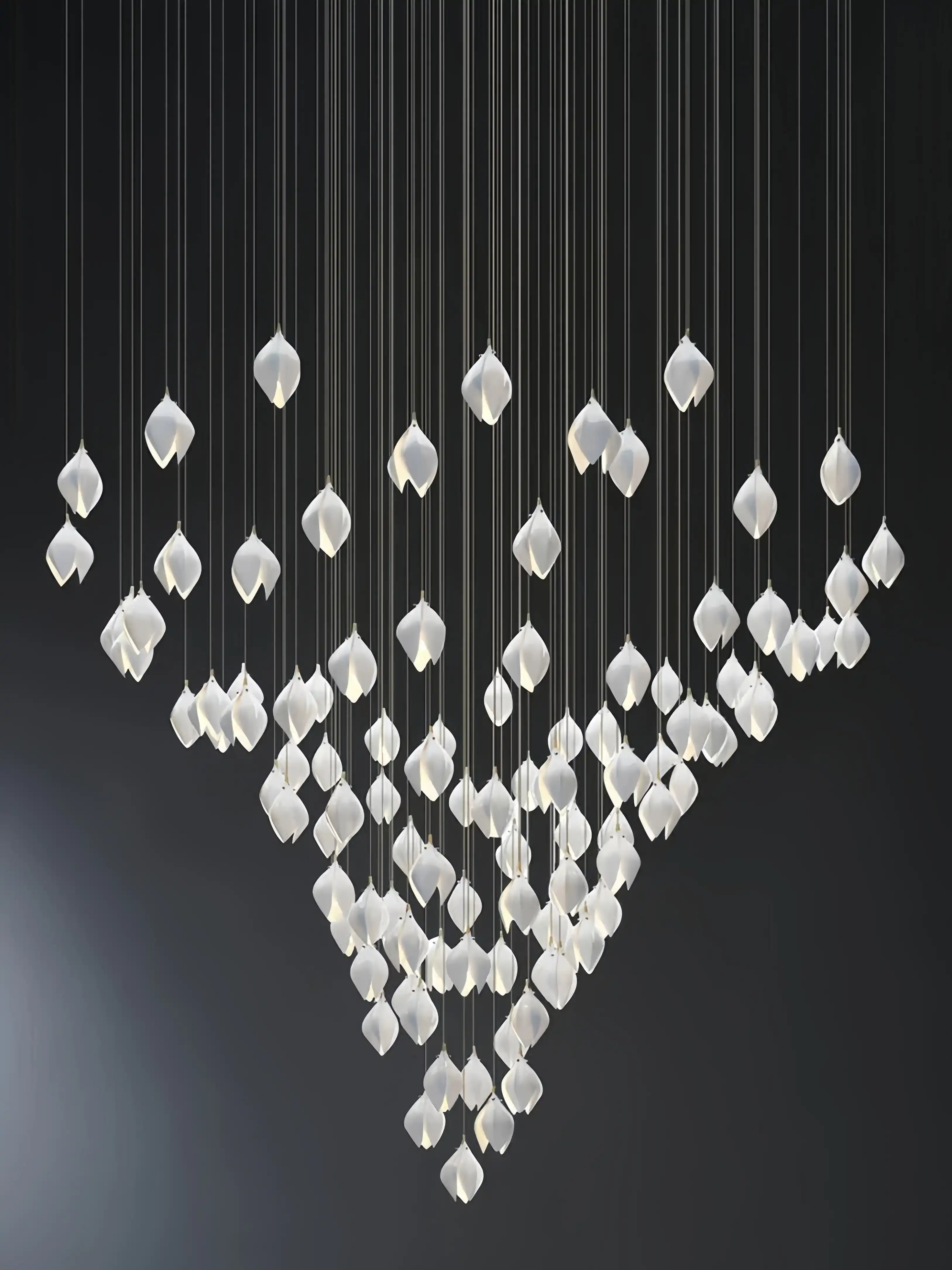 Bloom Chandelier - 26 Lights | Ellipse styleEmitting White LightingBlushlighting