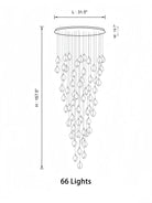 Bloom Chandelier - 26 Lights | Ellipse styleEmitting White LightingBlushlighting