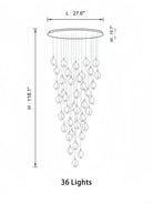Bloom Chandelier - 26 Lights | Ellipse styleEmitting White LightingBlushlighting