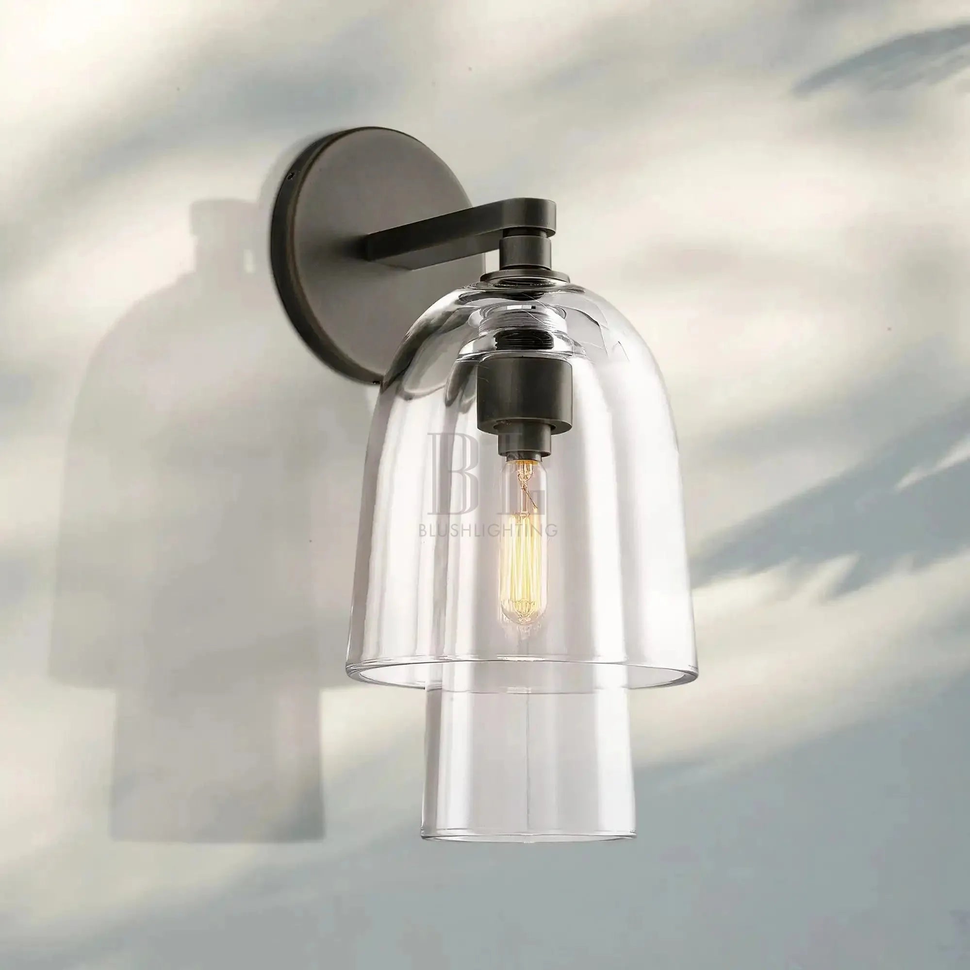 Blum Amber Glass Flute Sconce - Blushlighting