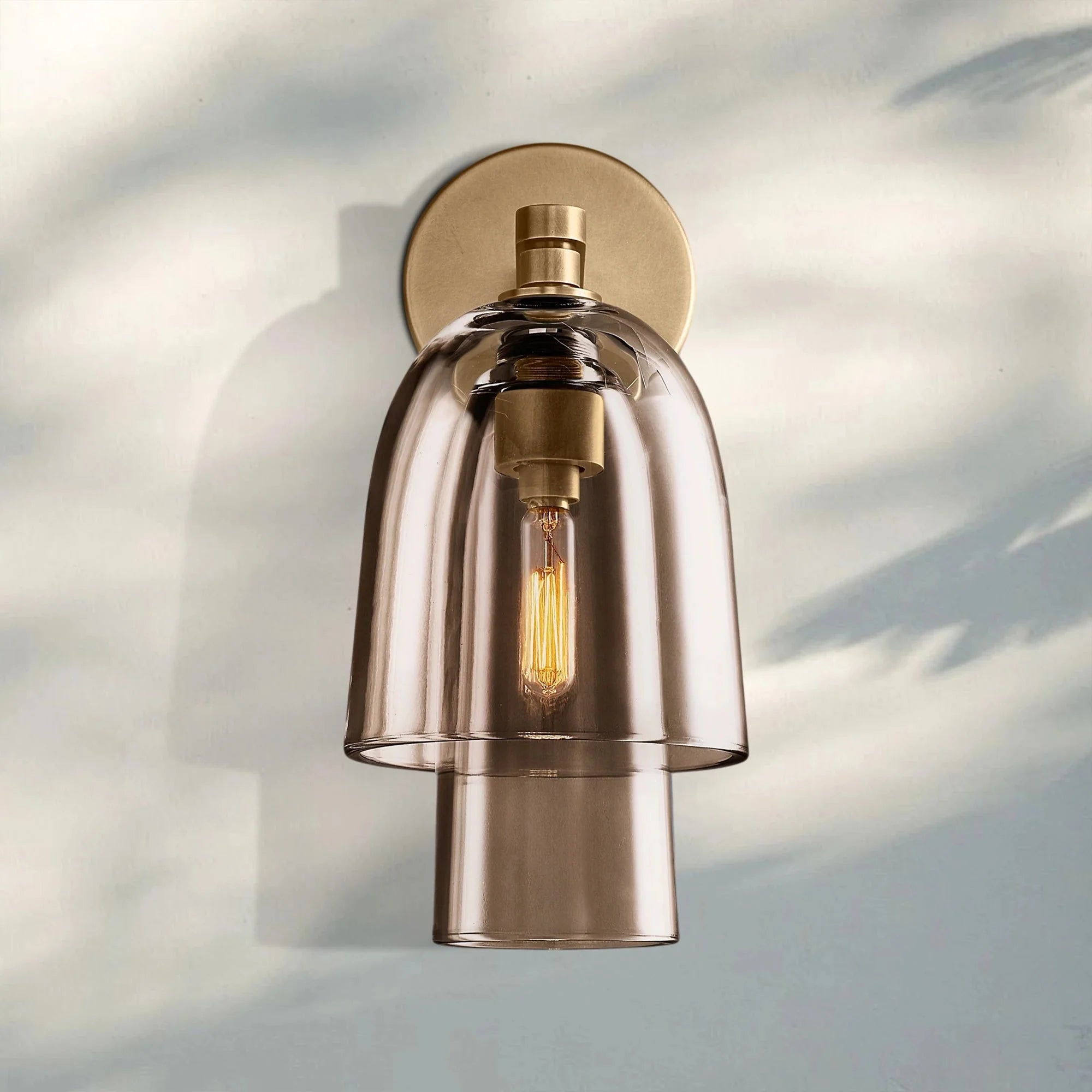 Blum Amber Glass Flute Sconce - Blushlighting