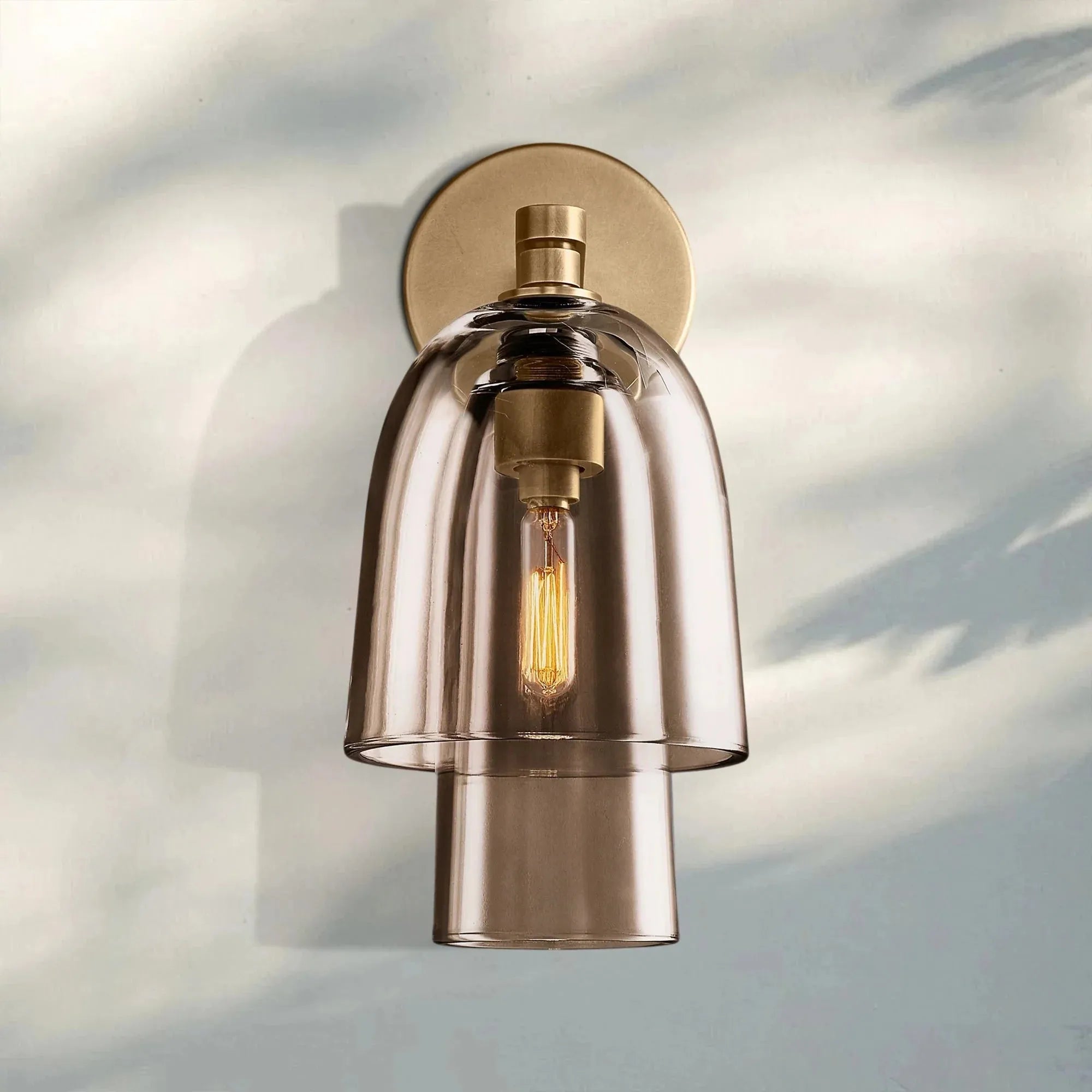 Blum Amber Glass Flute Sconce - Blushlighting