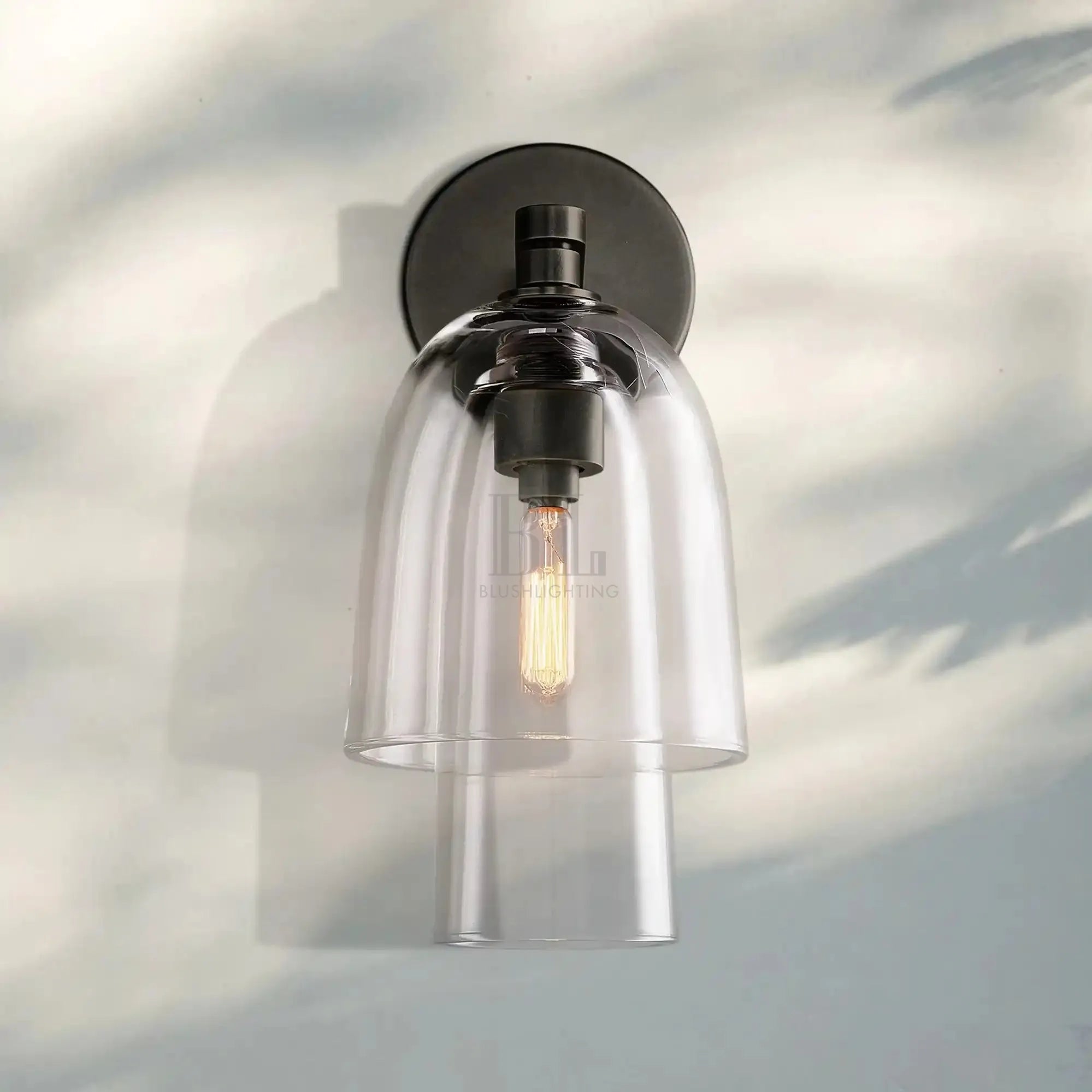 Blum Amber Glass Flute Sconce - Blushlighting