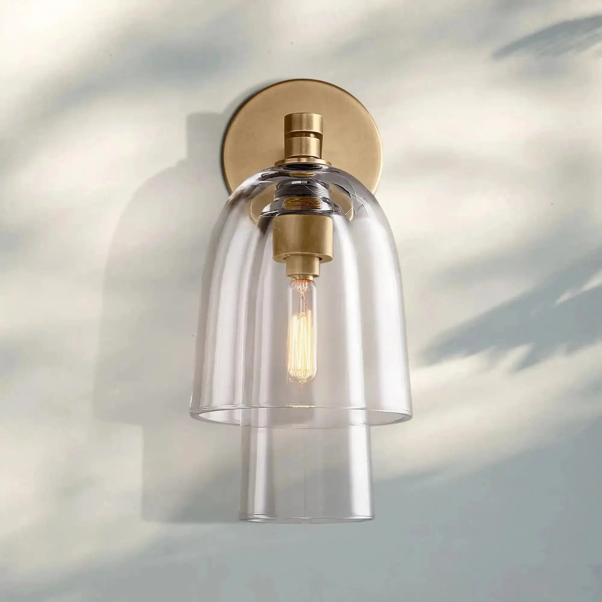 Blum Amber Glass Flute Sconce - Blushlighting