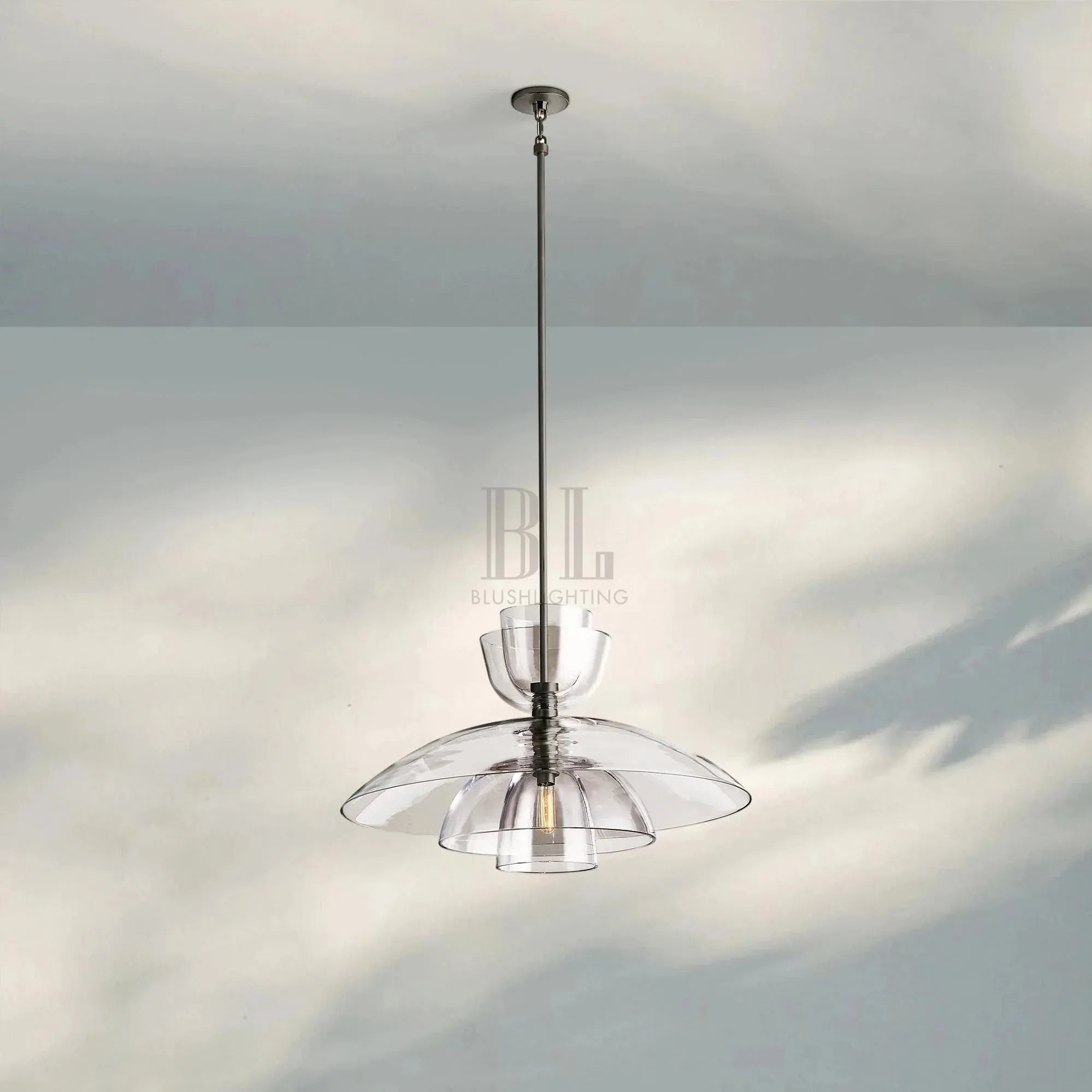 Blum Clear Glass Cloche Grand Pendant - Blushlighting
