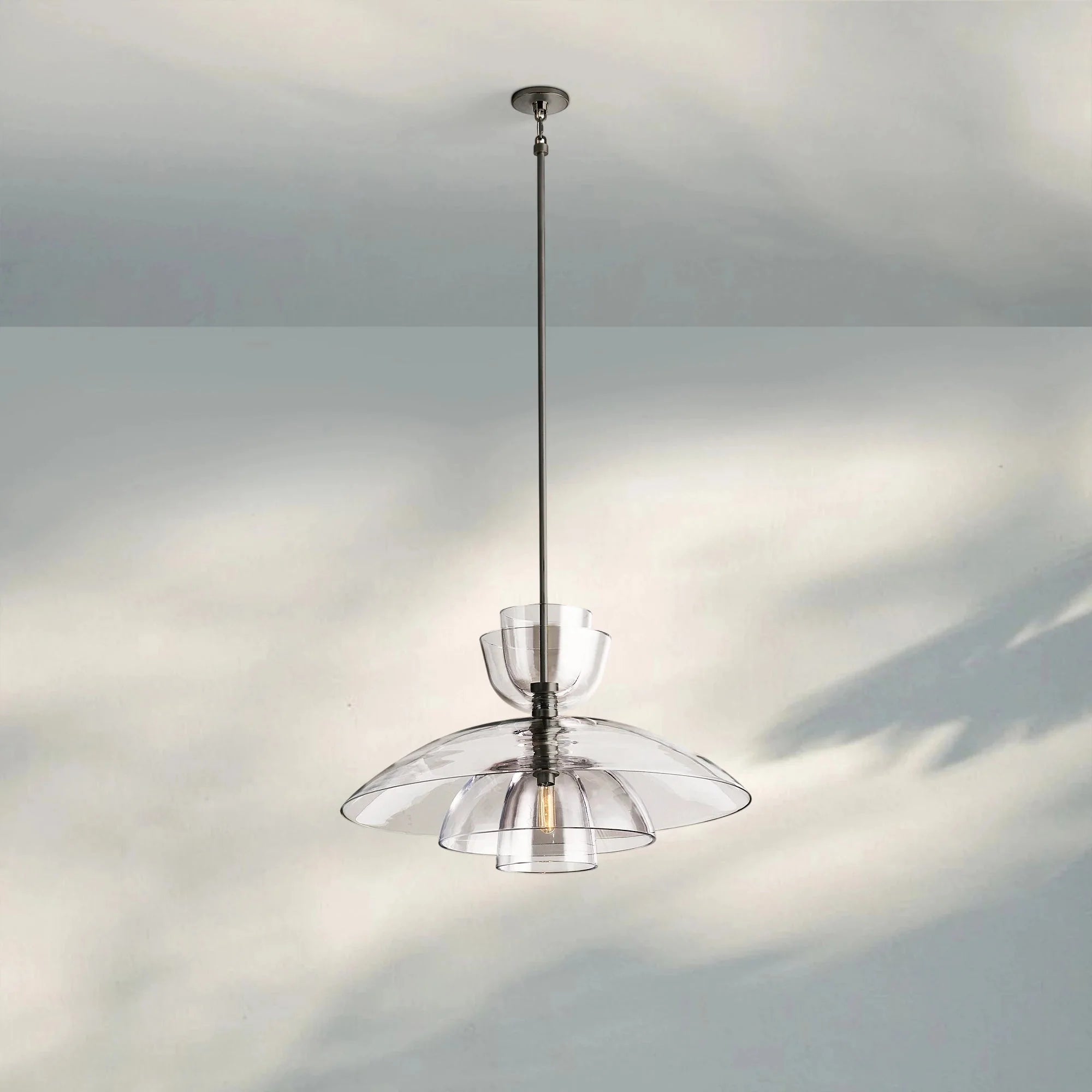 Blum Clear Glass Cloche Grand Pendant - Blushlighting