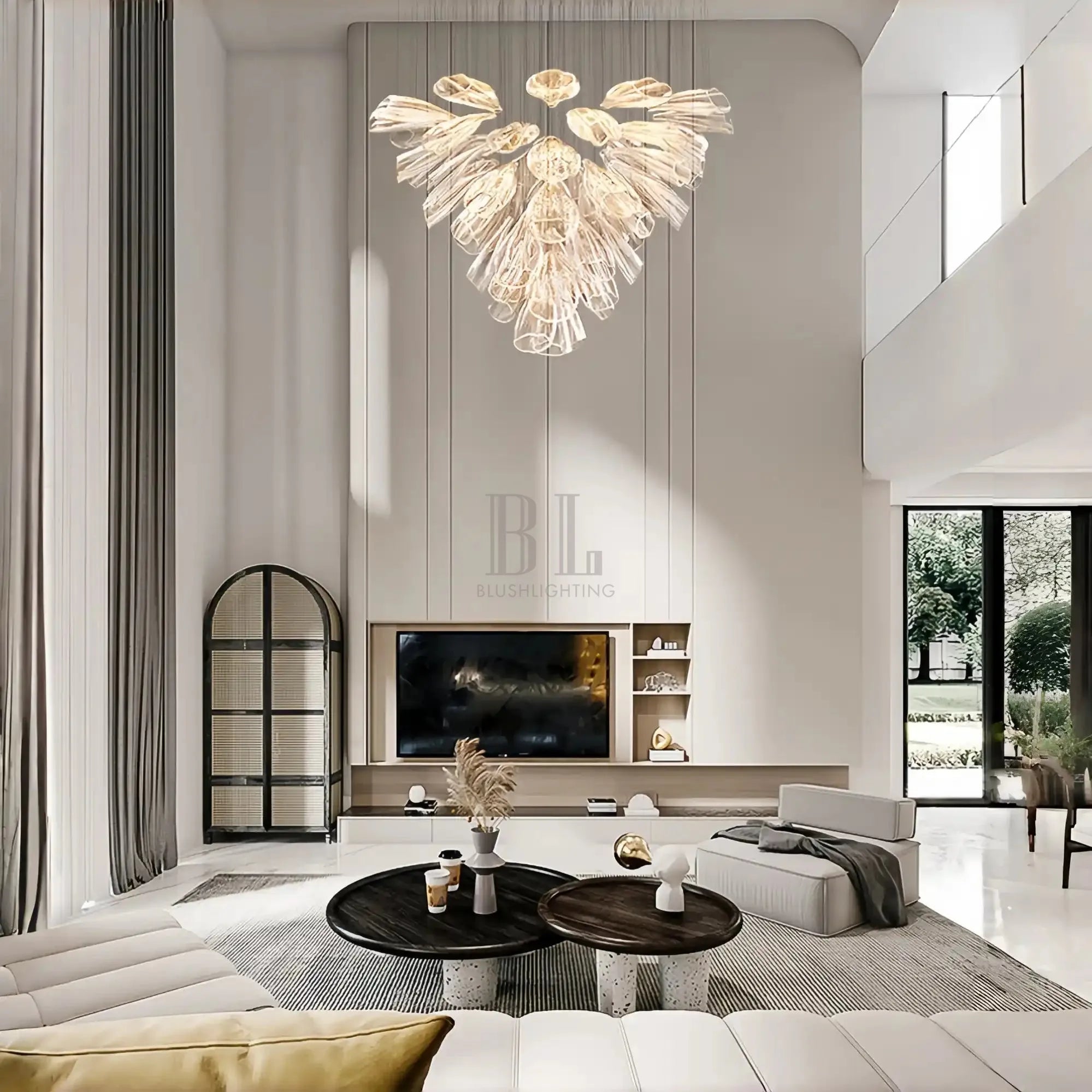 Blush Lighting Flower Glass Foyer Chandelier-Blushlighting-Blushlighting