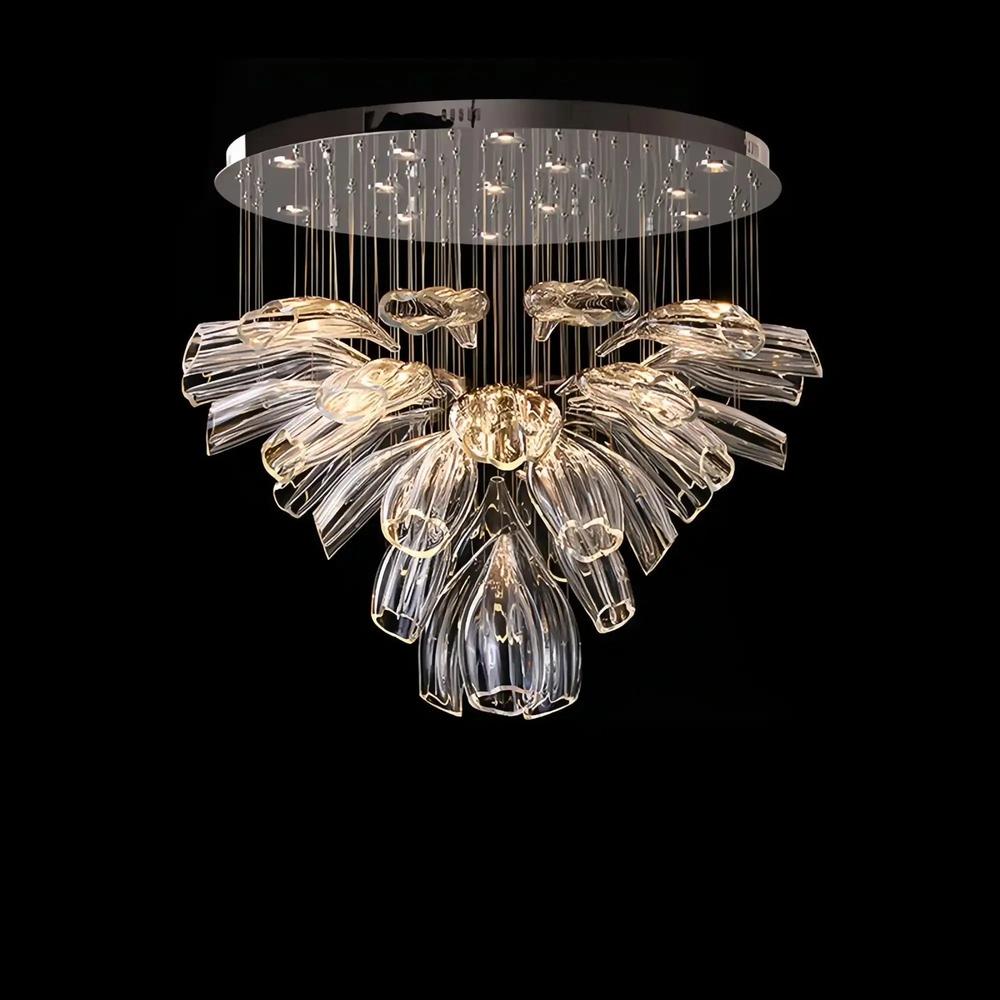 Blush Lighting Flower Glass Foyer Chandelier-Blushlighting-Blushlighting