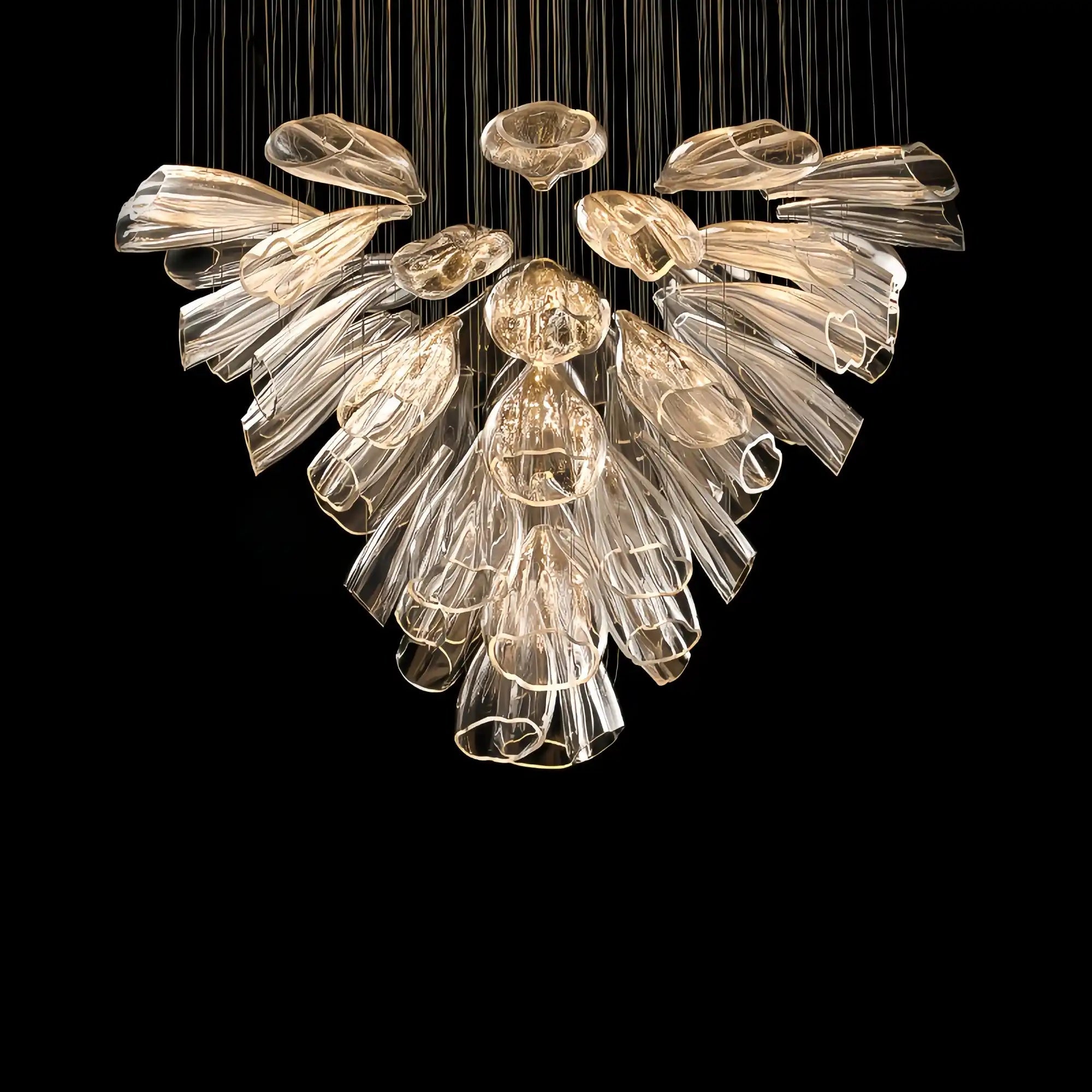 Blush Lighting Flower Glass Foyer Chandelier-Blushlighting-Blushlighting