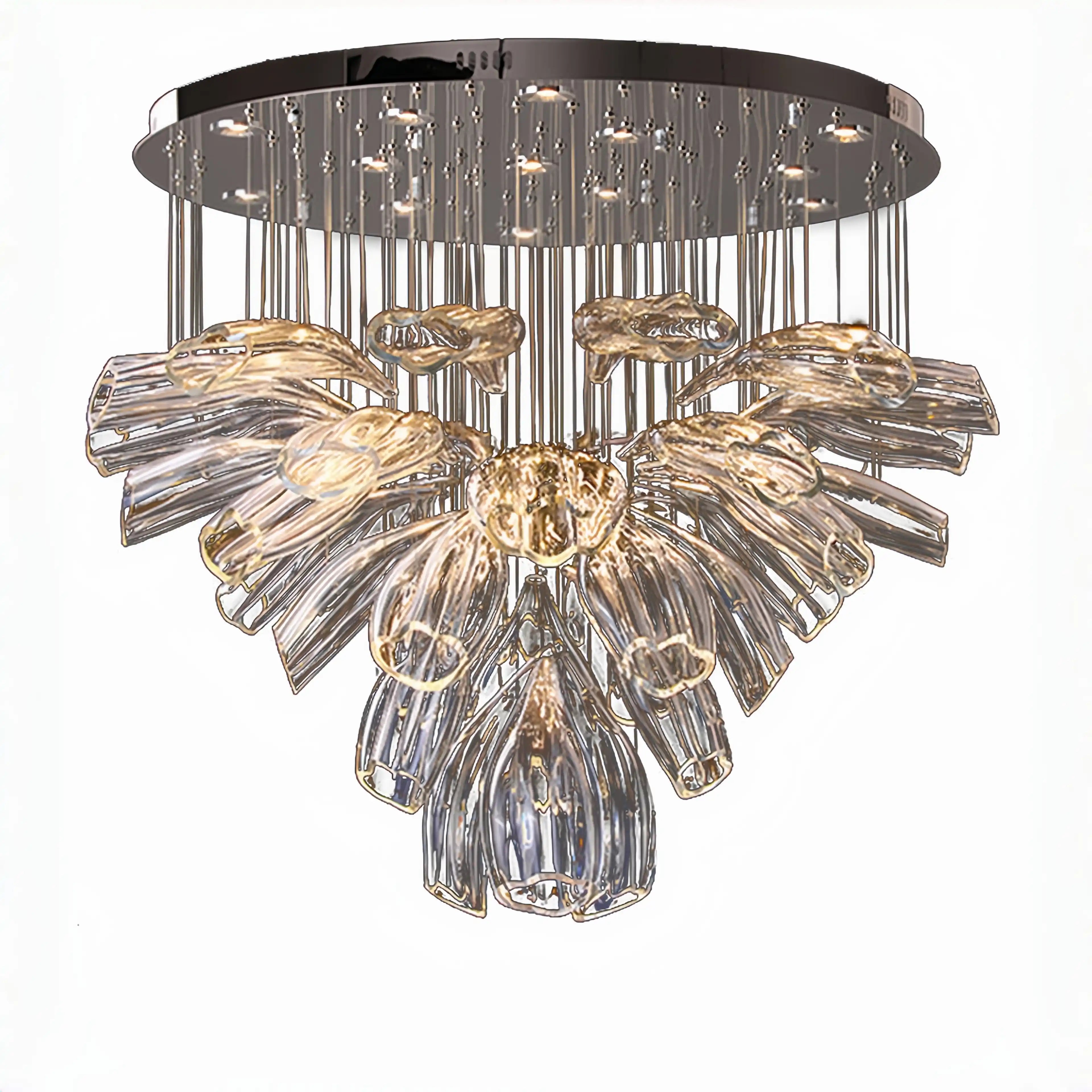 Blush Lighting Flower Glass Foyer Chandelier-Blushlighting-Blushlighting