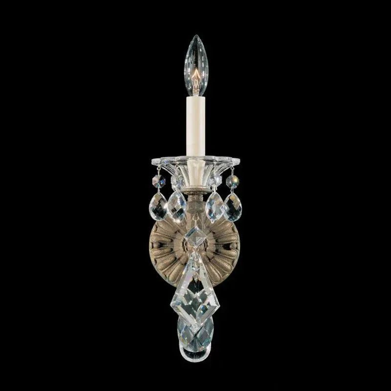 Blushlighting 5000 La Scala 1 - lt 16" Tall Wall Sconce - Heirloom GoldHeritage CrystalBlushlighting