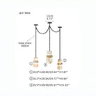 Blushlighting Ethereal Globe Pendant Light - Statement Alabaster - XL - 2 light - D10+D15CM/D4"+D6"Warm LightBlackBlushlighting