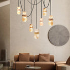 Blushlighting Ethereal Globe Pendant Light - Statement Alabaster - XL - 1 light - D10*H20CM/D4"*H8"Warm LightBlackBlushlighting