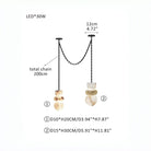 Blushlighting Ethereal Globe Pendant Light - Statement Alabaster - XL - 2 light - D10+D15CM/D4"+D6"Warm LightBlackBlushlighting