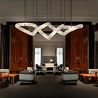 Blushlighting Infinity Massive Alabaster Chandelier - L96"xW31"xH24"Warm WhiteBlackBlushlighting