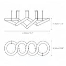 Blushlighting Infinity Massive Alabaster Chandelier - L96"xW31"xH24"Warm WhiteBlackBlushlighting