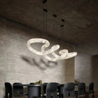 Blushlighting Infinity Massive Alabaster Chandelier - L96"xW31"xH24"Warm WhiteBlackBlushlighting