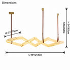 Blushlighting Infinity Massive Alabaster Chandelier - L96"xW31"xH24"Warm WhiteBlackBlushlighting