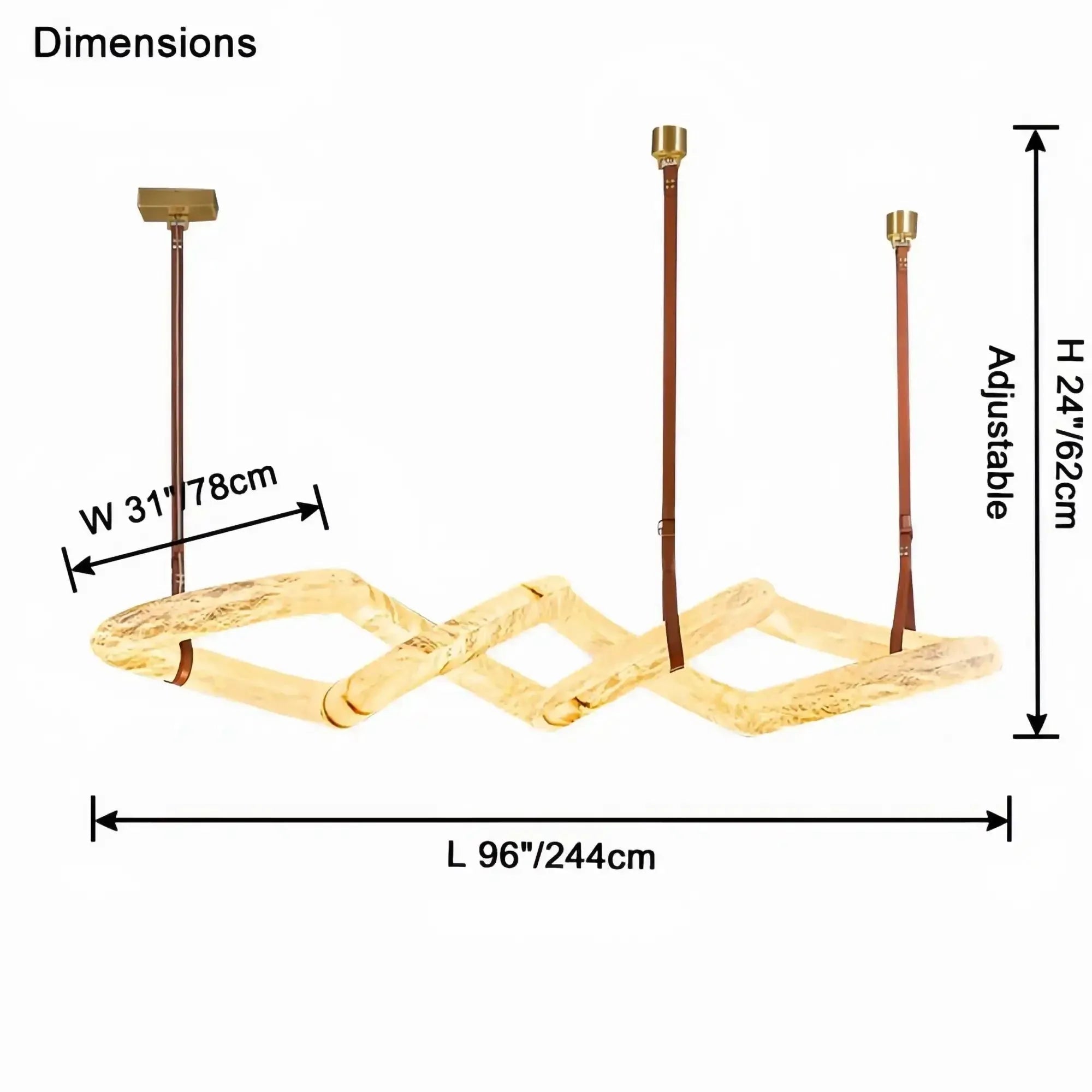Blushlighting Infinity Massive Alabaster Chandelier - L96"xW31"xH24"Warm WhiteBlackBlushlighting