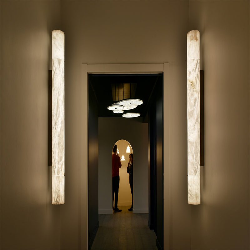 Blushlighting Modern Alabaster Wall Sconce 3'' - BlackBlushlighting