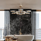 Blushlighting Ovo Ice Glass Round Chandelier 56.75" - SilverBlushlighting