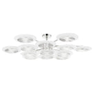 Blushlighting Ovo Ice Glass Round Chandelier 56.75" - SilverBlushlighting