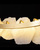 Blushlighting Tiered Circular Alabaster Chandelier - Ø47"xH79"GoldWarm WhiteBlushlighting