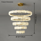 Blushlighting Tiered Circular Alabaster Chandelier - Ø53"xH79"GoldWarm WhiteBlushlighting