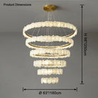 Blushlighting Tiered Circular Alabaster Chandelier - Ø63"xH98"GoldWarm WhiteBlushlighting