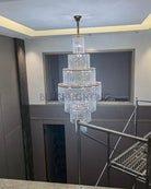 Blushlighting Tiered Crystal Foyer Chandelier - Ø31"×H91"GoldBlushlighting