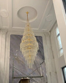 Blushlighting Tiered Crystal Foyer Chandelier - Ø31"×H91"GoldBlushlighting