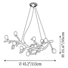 Boho Tree Branch Modern Chandelier-chandeliers for dining room,chandeliers for stairways,chandeliers for foyer,chandeliers for bedrooms,chandeliers for kitchen,chandeliers for living room-22 heads Size: Dia 45.2″(115cm) x H 21.6″(55cm)-Blushlighting