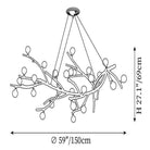 Boho Tree Branch Modern Chandelier-chandeliers for dining room,chandeliers for stairways,chandeliers for foyer,chandeliers for bedrooms,chandeliers for kitchen,chandeliers for living room-32 heads Size: Dia 59″(150cm) x H 27.1″(69cm)-Blushlighting