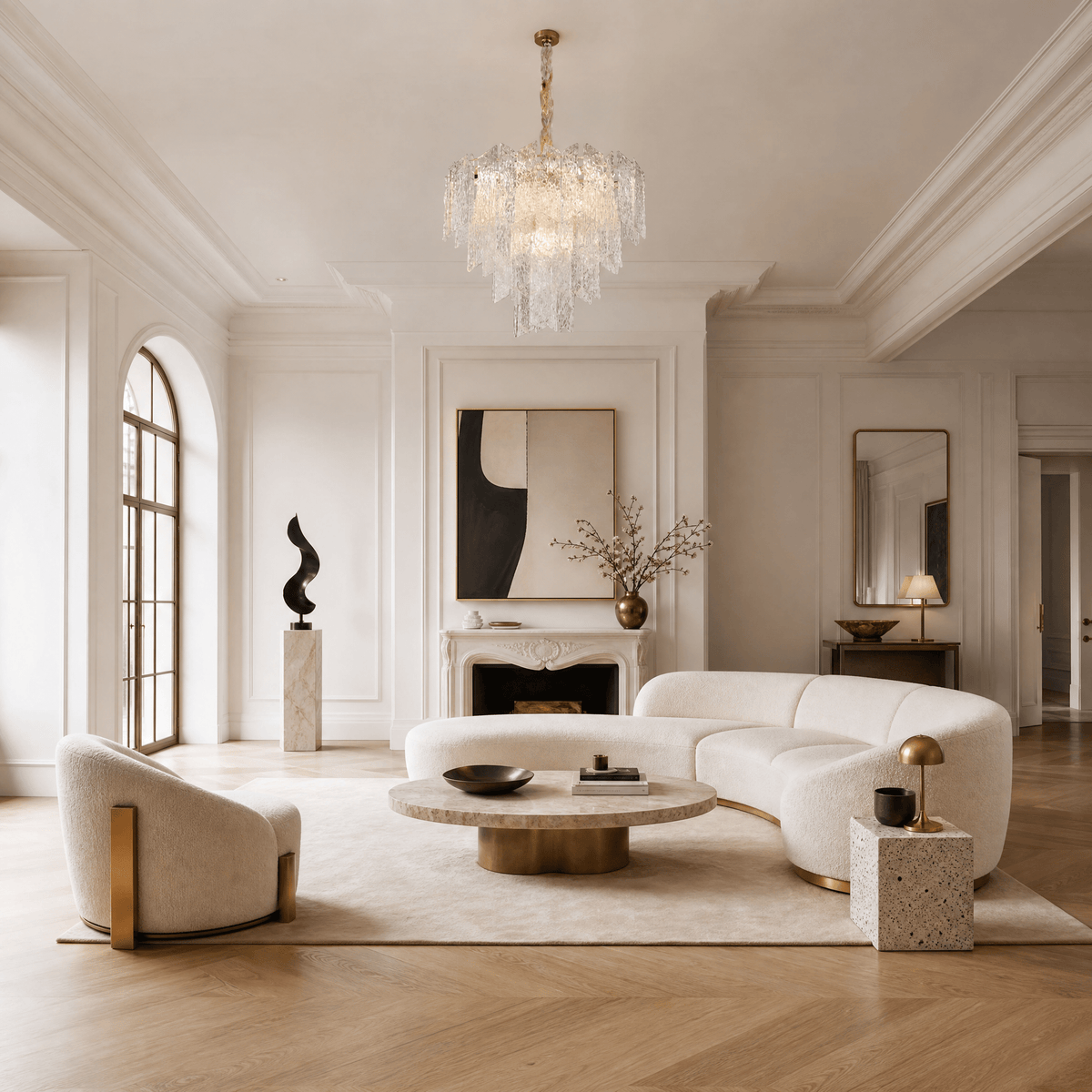 Bolla Brass Globe Chandelier - Blushlighting